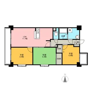 ライオンズマンション本川越駅前【11階】の間取り