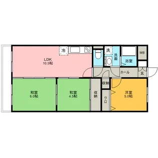 マテルレジデンス【3階】の間取り