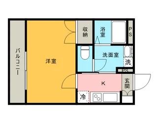 アンプルール フェール 本川越【4階】の間取り