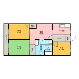 紫野ハイツ【2階】の間取り