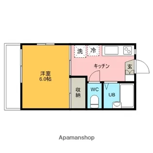 ハイツ木崎B棟【2階】の間取り