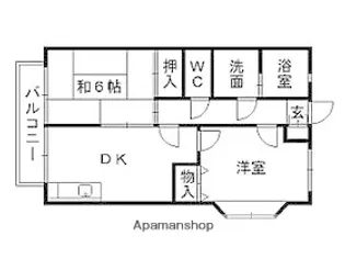 メゾン山王A棟【2階】の間取り