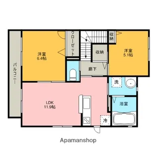 グランドールⅥ【2階】の間取り