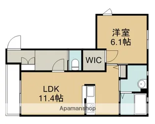 メゾン・ベルラフォーレB【1階】の間取り