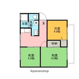 ガーデンハイツ広谷B【2階】の間取り