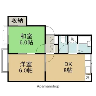 ムーンシャイン2番館【2階】の間取り