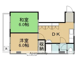 五味ヶ谷マンション【2階】の間取り
