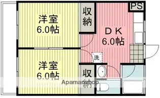 サンハイム鶴ヶ丘【2階】の間取り