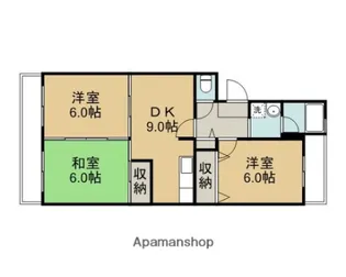 エクセル若葉【3階】の間取り