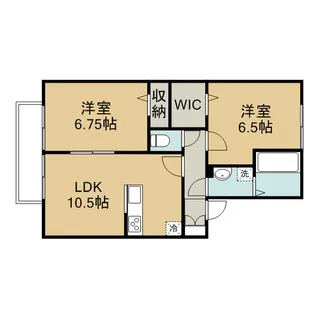 サンクス羽折【2階】の間取り