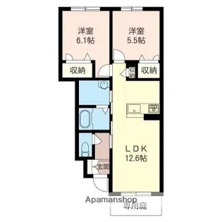 カーサレジオ上戸C【1階】の間取り