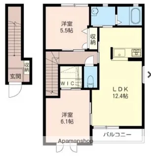 VERT・SOLEIL Ⅰ【2階】の間取り