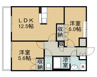 マロングラッセ・デュオ【00102号室】の間取り