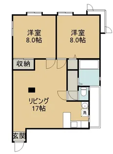 ウィステリア・コーポラス【2階】の間取り
