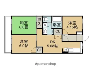 紫野ハイツ【1階】の間取り