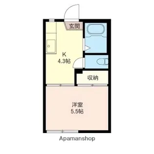 コーポエクセルA棟【1階】の間取り