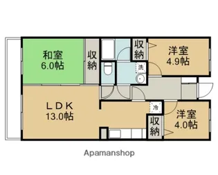 ラネックス川越【2階】の間取り