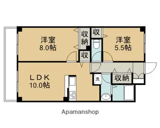 グレースコート鶴ヶ島【3階】の間取り