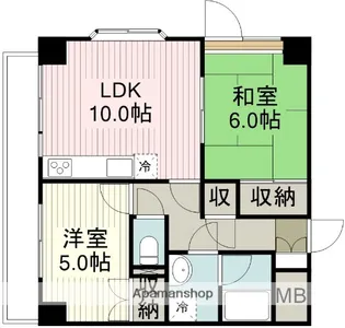 スカイコート川越西【2階】の間取り