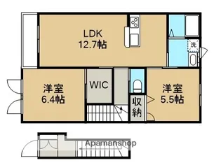 アンソレイユ【2階】の間取り