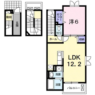 ベル テール B【3階】の間取り