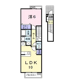 LIVE有泉C【2階】の間取り