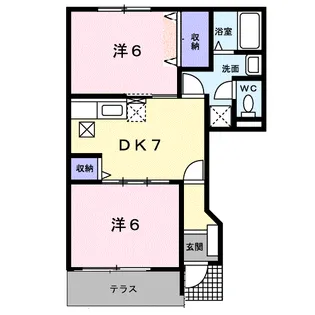 モルティ ポポラーレ B【1階】の間取り