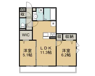 スイート・ラディアンス【2階】の間取り