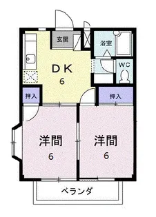 ニューエルディム天王A【2階】の間取り
