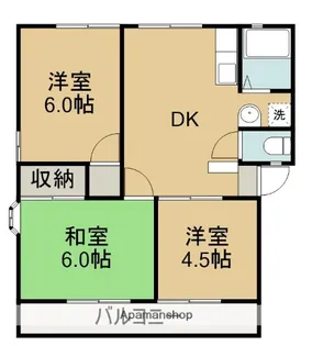 パナハイツ岸田B棟【1階】の間取り