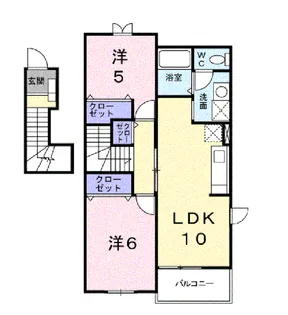シャングリラ・廣Ⅱ【2階】の間取り