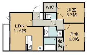 オランジュ A【3階】の間取り