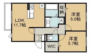 オランジュ A【2階】の間取り