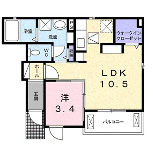 バレンシア【1階】の間取り