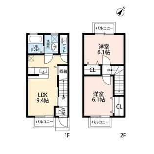 アムール GERMER【1階】の間取り