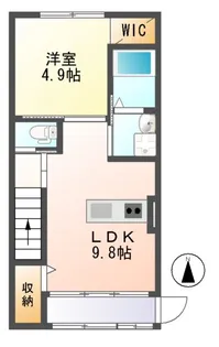 ディセット ル クール【2階】の間取り