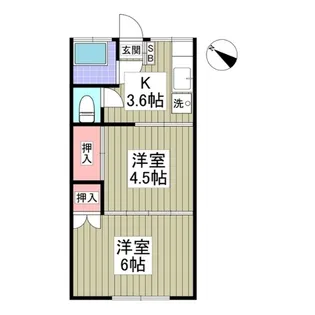 霞ヶ関マンション【2階】の間取り