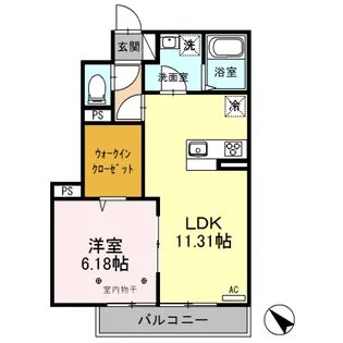 フィオーレ【1階】の間取り