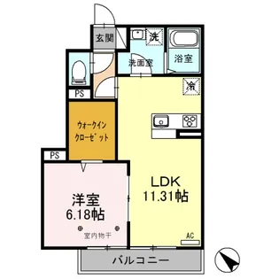 フィオーレ【1階】の間取り