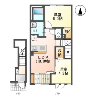 サンライズC【2階】の間取り