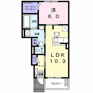 セレーノ【1階】の間取り