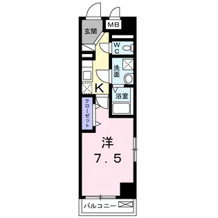 ルーモベルビ・キャトル【2階】の間取り