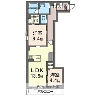 グランディアコート【1階】の間取り