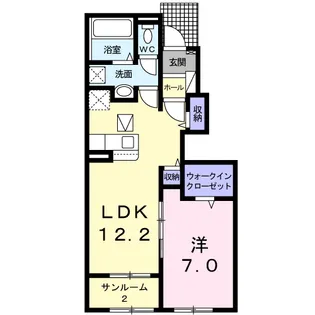 フリーデ 越生【1階】の間取り