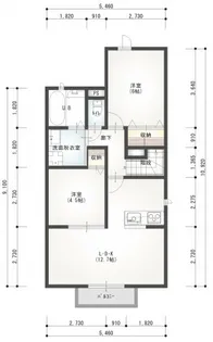 グレイスペア【2階】の間取り