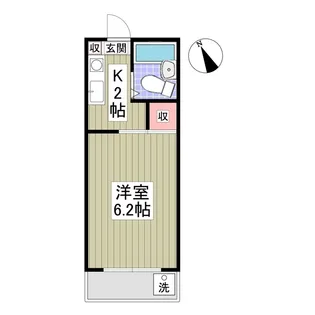 1Kの間取り画像