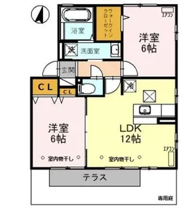 ROSE VILLA ABC【1階】の間取り