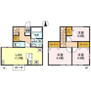 埼玉県川越市大字上戸【一戸建】の間取り