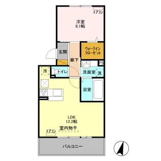 オランジュ B【1階】の間取り