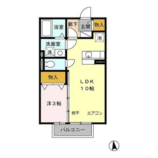 ベルデュール(F)【2階】の間取り